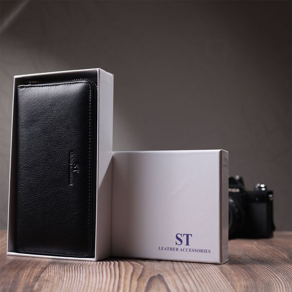 Красивий клатч унісекс на одне відділення з натуральної шкіри ST Leather 22697 Чорний 22697 фото