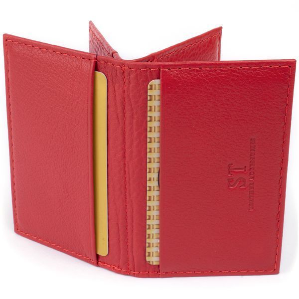 Візитниця-книжка ST Leather 19214 Червона 19214 фото
