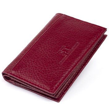 Візитниця-книжка ST Leather 19218 Бордова 19218 фото