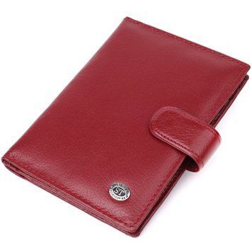 Стильна обкладинка на документи для жінок з натуральної шкіри ST Leather 23117 Бордовий 23117 фото