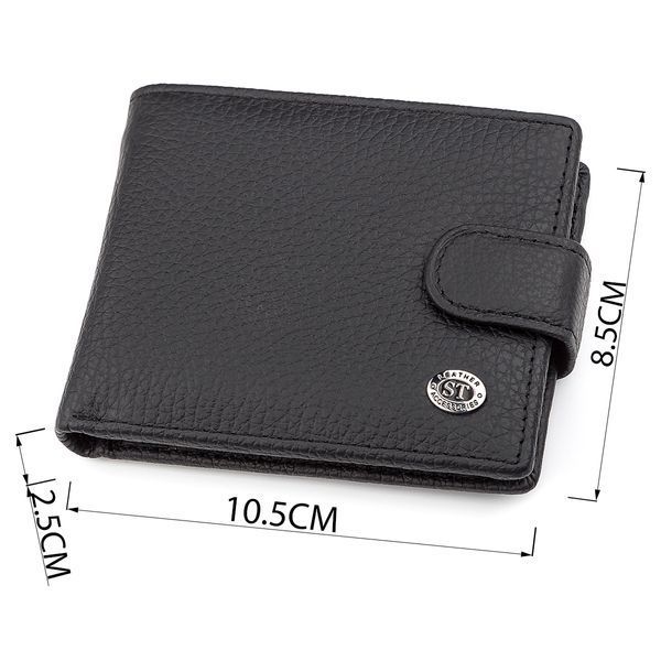 Чоловічий гаманець ST Leather 18316 (ST114) шкіряний Чорний 18316 фото