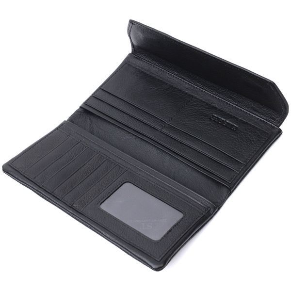 Жіноче портмоне з блоком для карт з натуральної шкіри ST Leather 22698 Чорний 22698 фото