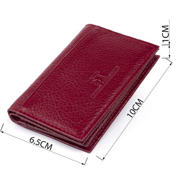 Візитниця-книжка ST Leather 19218 Бордова 19218 фото