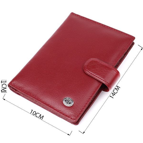 Стильна обкладинка на документи для жінок з натуральної шкіри ST Leather 23117 Бордовий 23117 фото
