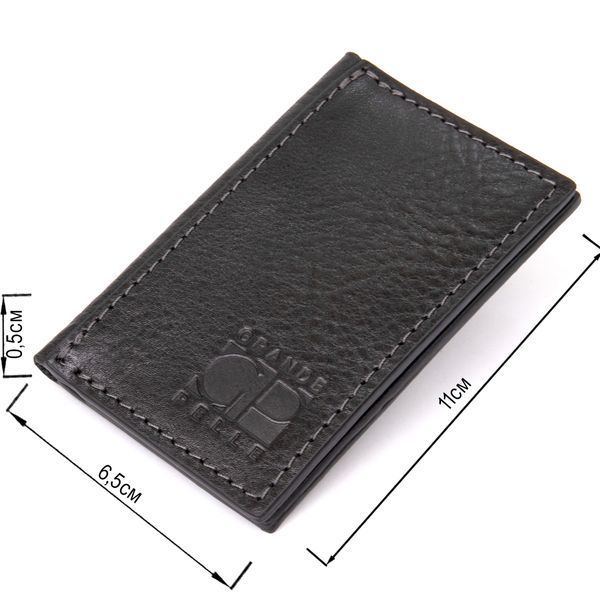 Кожаная небольшая визитница GRANDE PELLE 11501 Черный 11501 фото