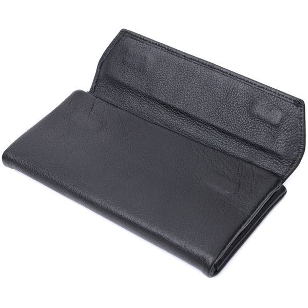Жіноче портмоне з блоком для карт з натуральної шкіри ST Leather 22698 Чорний 22698 фото