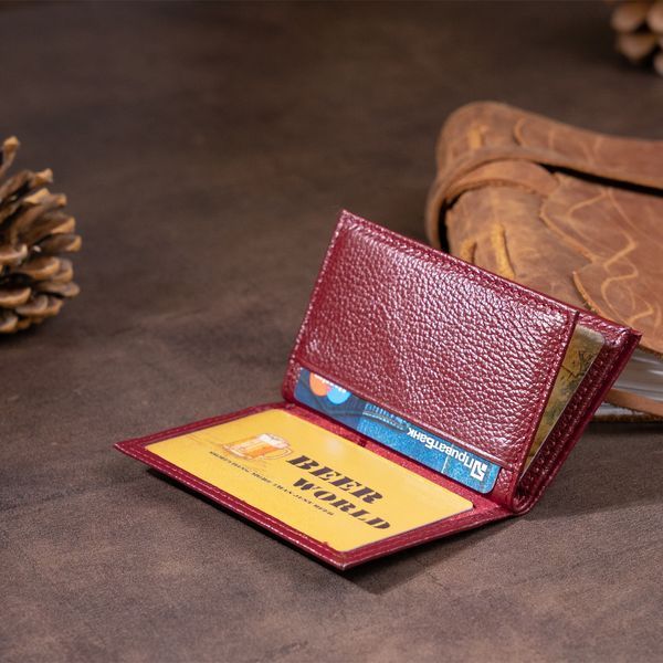 Візитниця-книжка ST Leather 19218 Бордова 19218 фото