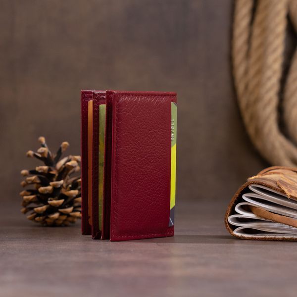Візитниця-книжка ST Leather 19218 Бордова 19218 фото