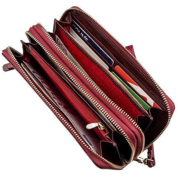 Женский клатч с двумя отделениями ST Leather 18907 Бордовый 18907 фото