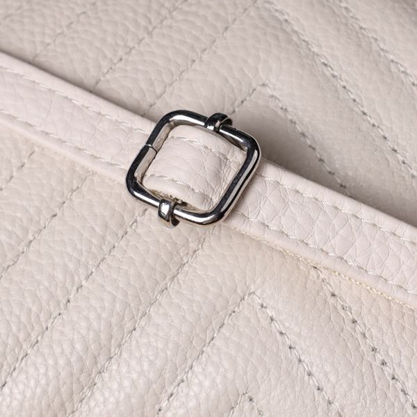 Модная сумка прошита треугольниками из натуральной кожи Vintage 22910 Белый 22910 фото
