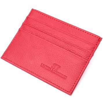 Яркий кард-кейс из натуральной кожи ST Leather 22445 Красный 22445 фото