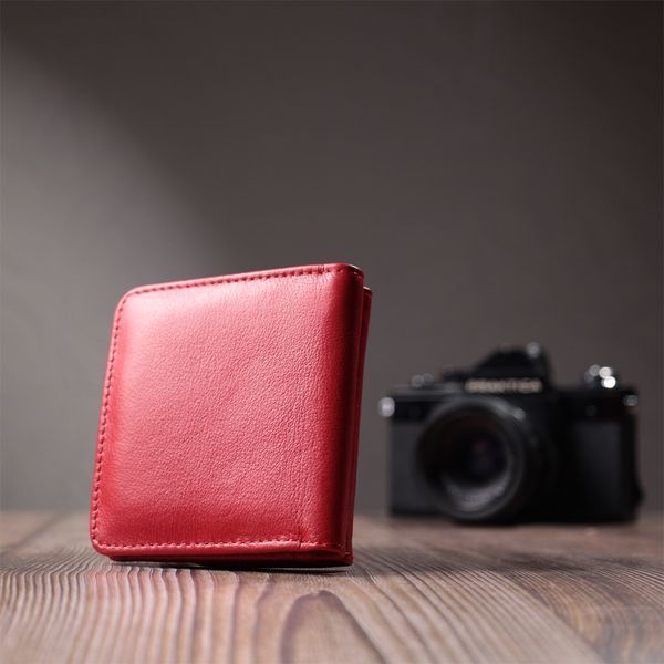 Женский компактный кошелек с карманом для монет из натуральной кожи ST Leather 22689 Красный 22689 фото