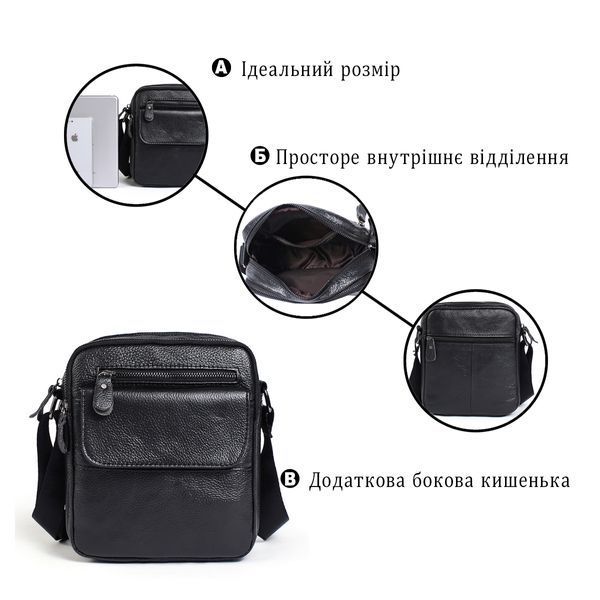 Сумка чоловіча Vintage чорного кольору 14609 14609 фото