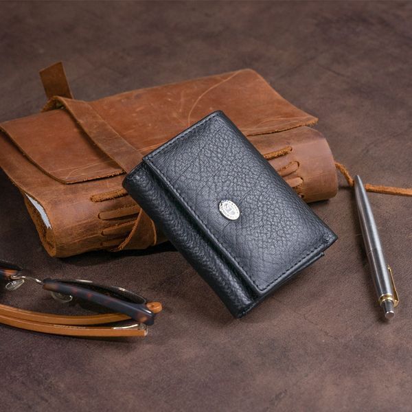 Маленьке портмоне зі шкіри унісекс ST Leather 19356 Чорне 19356 фото