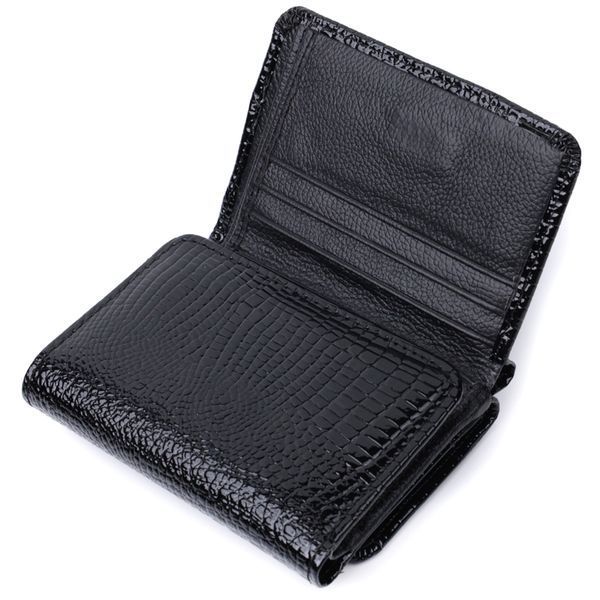 Жіночий стильний гаманець із фактурної натуральної шкіри ST Leather 22732 Чорний 22732 фото