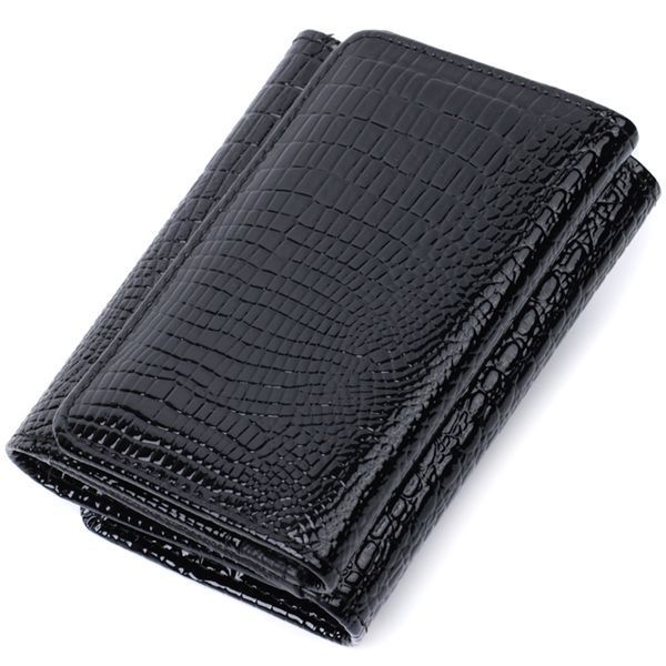 Жіночий стильний гаманець із фактурної натуральної шкіри ST Leather 22732 Чорний 22732 фото