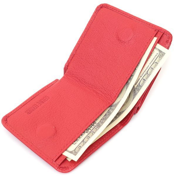 Женский компактный кошелек с карманом для монет из натуральной кожи ST Leather 22689 Красный 22689 фото
