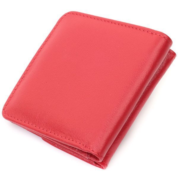 Женский компактный кошелек с карманом для монет из натуральной кожи ST Leather 22689 Красный 22689 фото