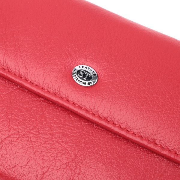 Портмоне для женщин с блоком для карт из натуральной кожи ST Leather 22699 Красный 22699 фото