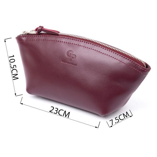 Жіноча косметичка зі шкіри Amelin GRANDE PELLE 11300 Сливова 11300 фото