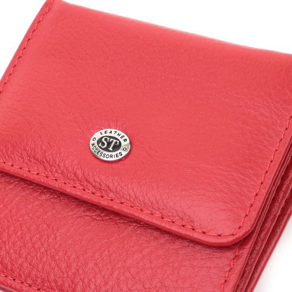 Женский компактный кошелек с карманом для монет из натуральной кожи ST Leather 22689 Красный 22689 фото