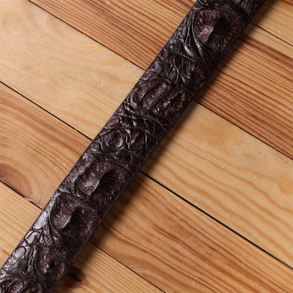 Ремень мужской CROCODILE LEATHER 18178 из натуральной кожи крокодила Коричневый 18178 фото