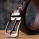 Ремень мужской CROCODILE LEATHER 18178 из натуральной кожи крокодила Коричневый 18178 фото 12