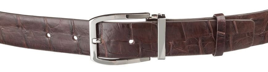 Ремень мужской CROCODILE LEATHER 18178 из натуральной кожи крокодила Коричневый 18178 фото