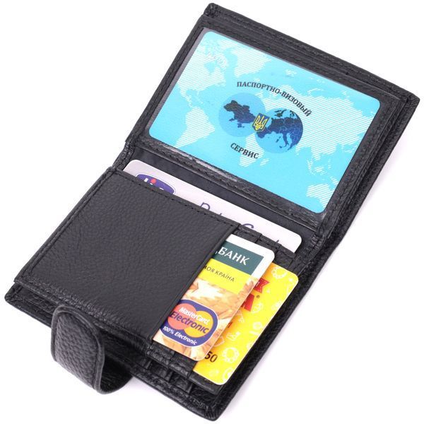 Надежная визитница из натуральной кожи ST Leather 22469 Черный 22469 фото