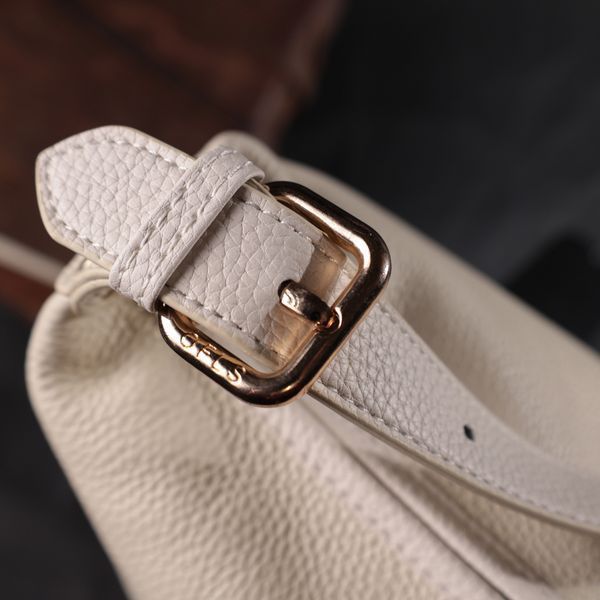 Удобная женская сумка с одной длинной ручкой из натуральной кожи Vintage 22307 Белая 22307 фото