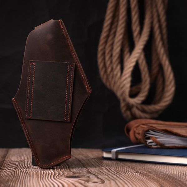 Оригинальный чехол для телефона из натуральной винтажной кожи Vintage sale_15058 Коричневый sale_15058 фото