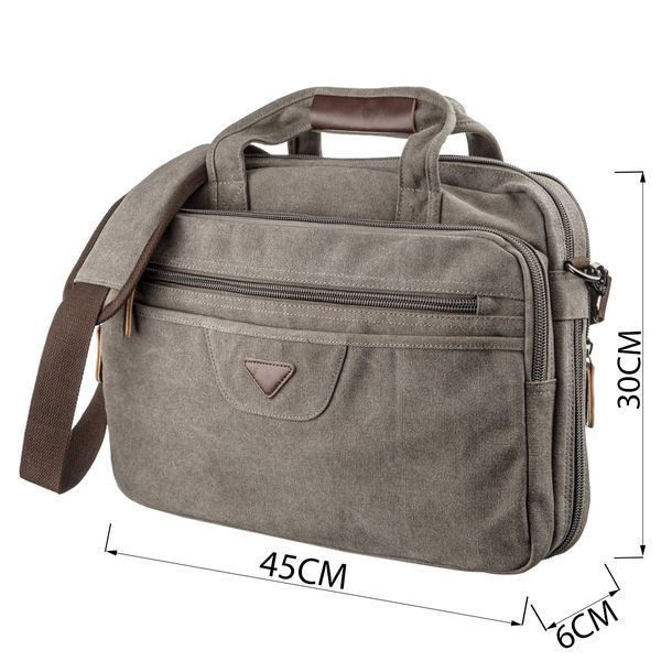 Сумка текстильная для ноутбука 15.6 Vintage 20087 Серая 20087 фото
