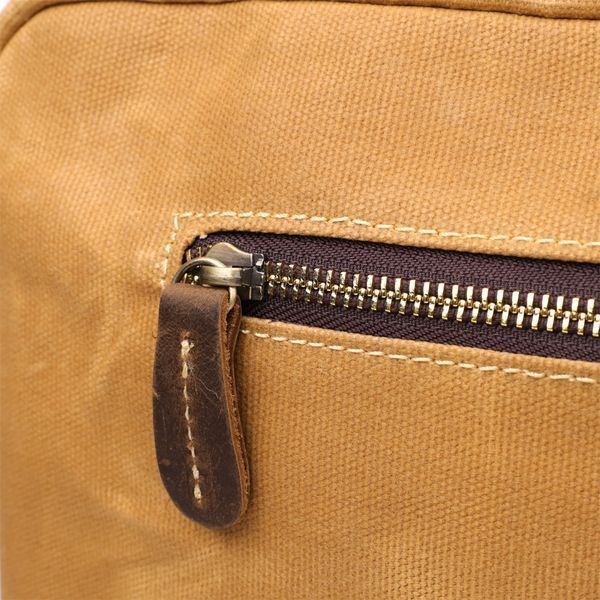 Стильный портфель из качественного текстиля из кожаными вставками Vintage 20874_1 Светло-коричневый 20874_1 фото