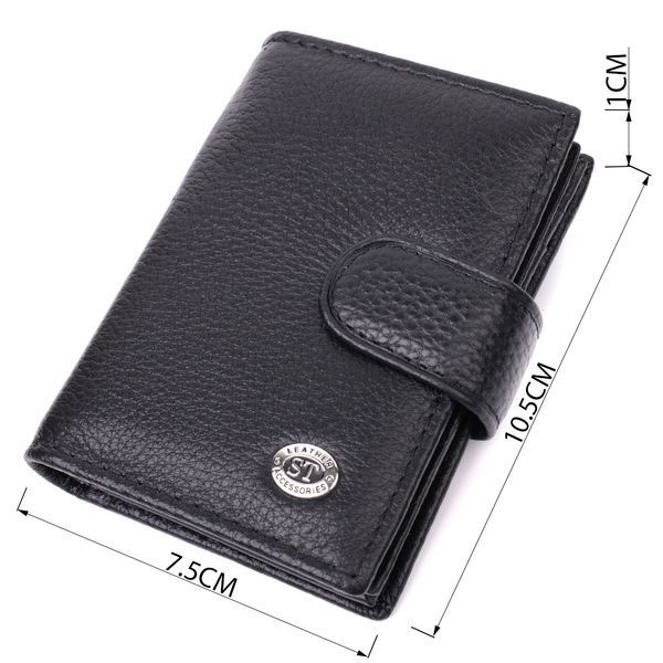 Надежная визитница из натуральной кожи ST Leather 22469 Черный 22469 фото