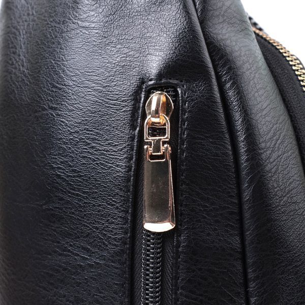 Интересная женская сумка с одной лямкой через плечо из экокожи Vintage 22759 Черный 22759 фото