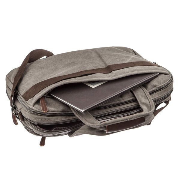 Сумка текстильная для ноутбука 15.6 Vintage 20087 Серая 20087 фото