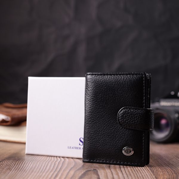 Надежная визитница из натуральной кожи ST Leather 22469 Черный 22469 фото