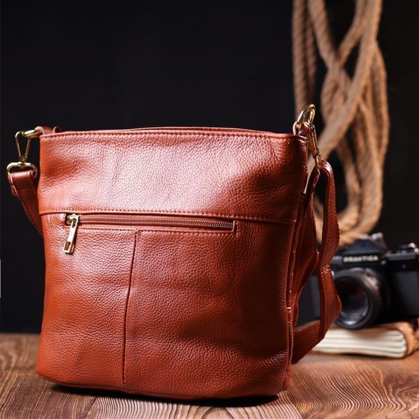Нежная женская сумка на плечо Vintage sale_15003 кожаная Коричневый sale_15003 фото