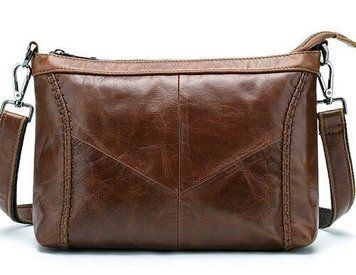 Сумка жіноча шкіряна на одне відділення Vintage 20052 Коричнева 20052 фото