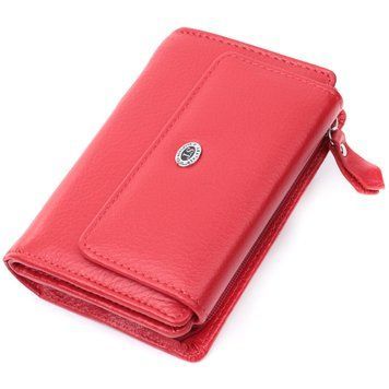 Ідеальний гаманець з монетницею із натуральної шкіри ST Leather 22739 Червоний 22739 фото