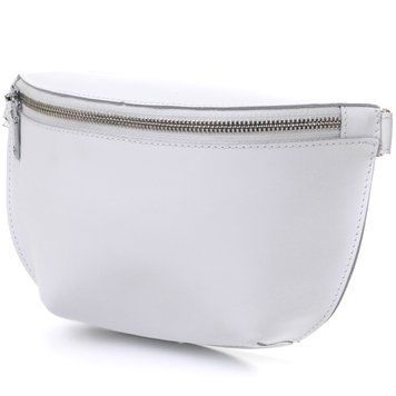 Шкіряна жіноча бананка Shvigel 16384 Білий 16384 фото
