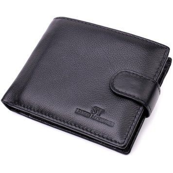 Горизонтальный мужской бумажник из натуральной кожи ST Leather 22443 Черный 22443 фото