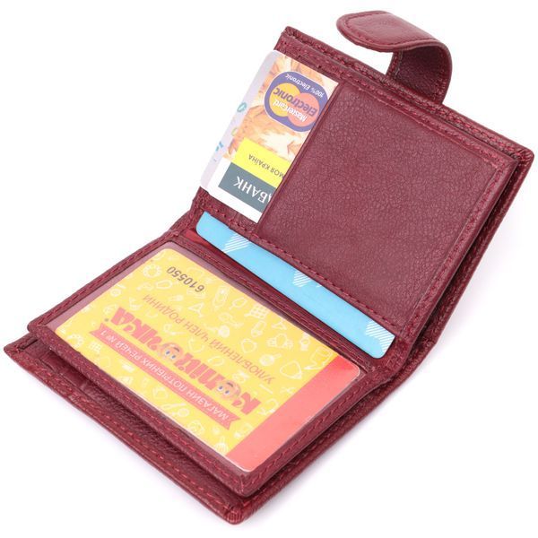 Практичная визитница из натуральной кожи ST Leather 22468 Бордовый 22468 фото