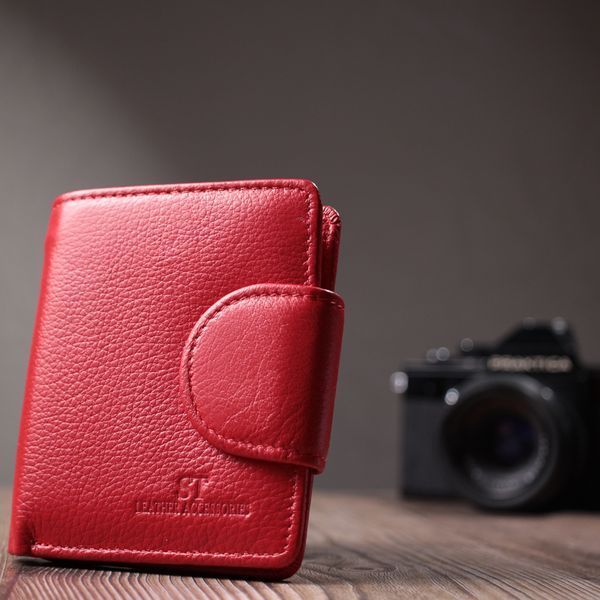 Вертикальний гаманець для яскравих жінок із натуральної шкіри ST Leather 22702 Червоний 22702 фото