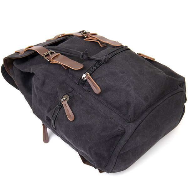 Рюкзак туристический текстильный унисекс Vintage 20608 Черный 20608 фото