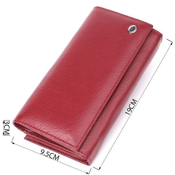 Модный женский кошелек на магнитах из натуральной кожи ST Leather 23113 Бордовый 23113 фото