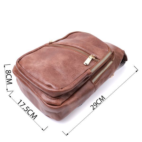 Модна жіноча сумка з однією лямкою через плече з екошкіри Vintage 22760 Коричневий 22760 фото