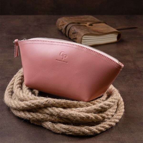 Жіноча косметичка зі шкіри Amelin GRANDE PELLE 11299 Пудровая 11299 фото