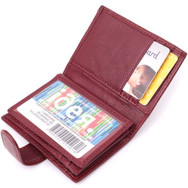 Практичная визитница из натуральной кожи ST Leather 22468 Бордовый 22468 фото