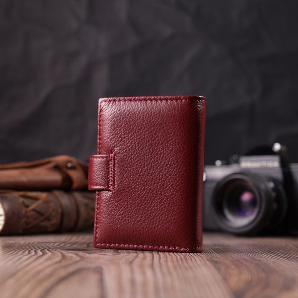 Практичная визитница из натуральной кожи ST Leather 22468 Бордовый 22468 фото